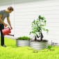 Σετ με 2 υπερυψωμένα κρεβάτια φυτών, αρθρωτό υπερυψωμένο κρεβάτι, 2 τεμάχια, χωρίς πάτο, Ø60 x 30 cm. Ασήμι