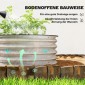 Σετ με 2 υπερυψωμένα κρεβάτια φυτών, αρθρωτό υπερυψωμένο κρεβάτι, 2 τεμάχια, χωρίς πάτο, Ø60 x 30 cm. Ασήμι