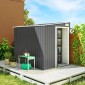 Μεταλλικό υπόστεγο εργαλείων 2,81m² 154x206,5x181 cm υπόστεγο εργαλείων με κλειστή βάση οροφής