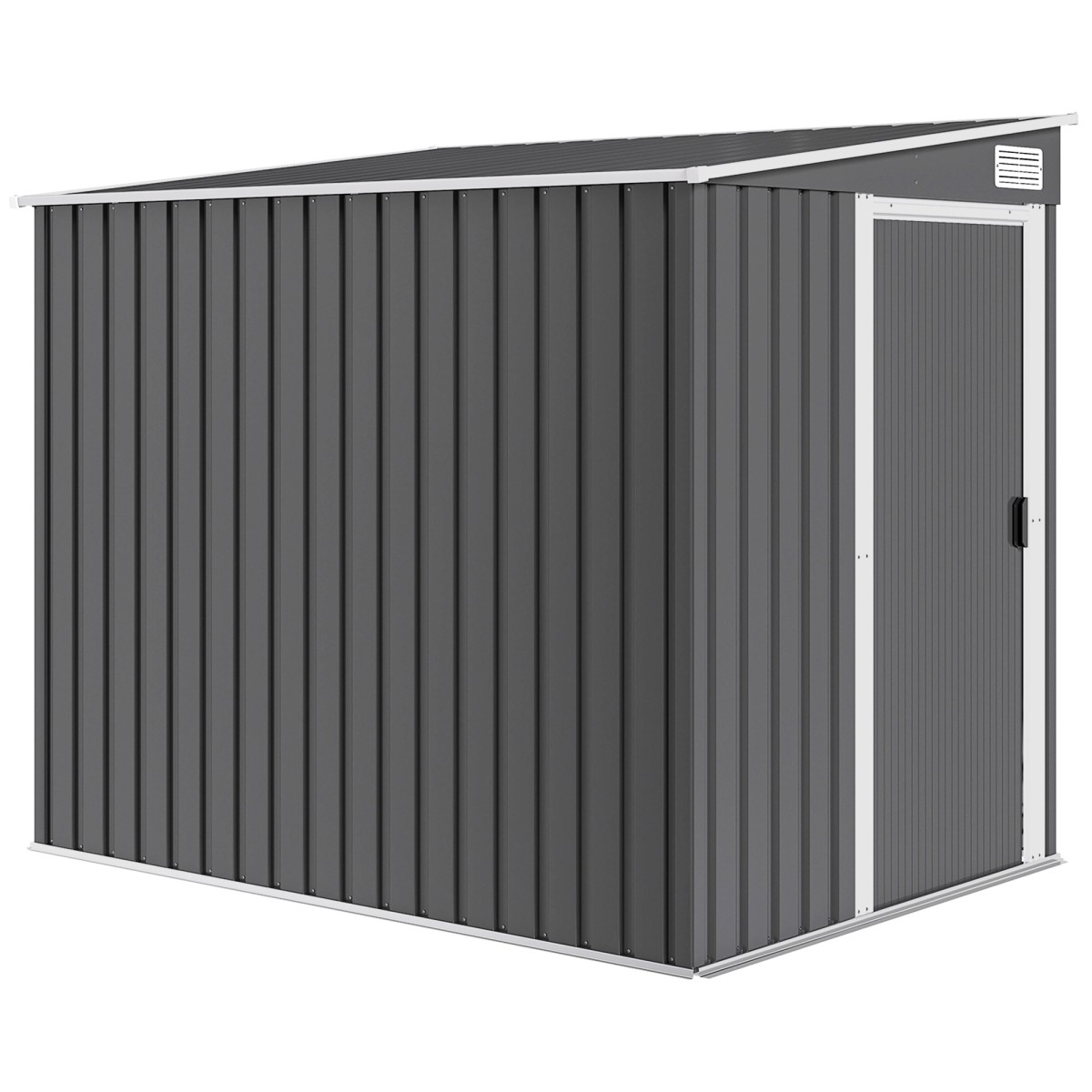 Μεταλλικό υπόστεγο εργαλείων 2,81m² 154x206,5x181 cm υπόστεγο εργαλείων με κλειστή βάση οροφής