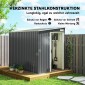 Μεταλλικό υπόστεγο εργαλείων 2,81m² 154x206,5x181 cm υπόστεγο εργαλείων με κλειστή βάση οροφής