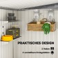 Μεταλλικό υπόστεγο εργαλείων 2,81m² 154x206,5x181 cm υπόστεγο εργαλείων με κλειστή βάση οροφής