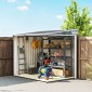 Μεταλλικό υπόστεγο εργαλείων 2,81m² 154x206,5x181 cm υπόστεγο εργαλείων με κλειστή βάση οροφής