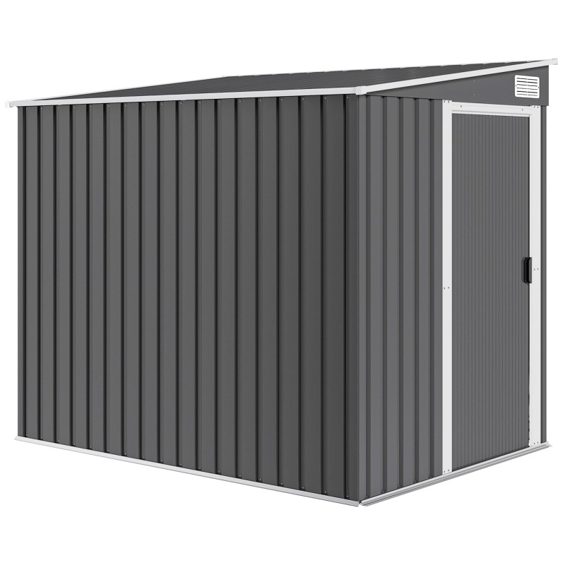 Μεταλλικό υπόστεγο εργαλείων 2,81m² 154x206,5x181 cm υπόστεγο εργαλείων με κλειστή βάση οροφής