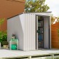 Μεταλλικό υπόστεγο εργαλείων 2,81m² 154x206,5x181 cm υπόστεγο εργαλείων με κλειστή βάση οροφής