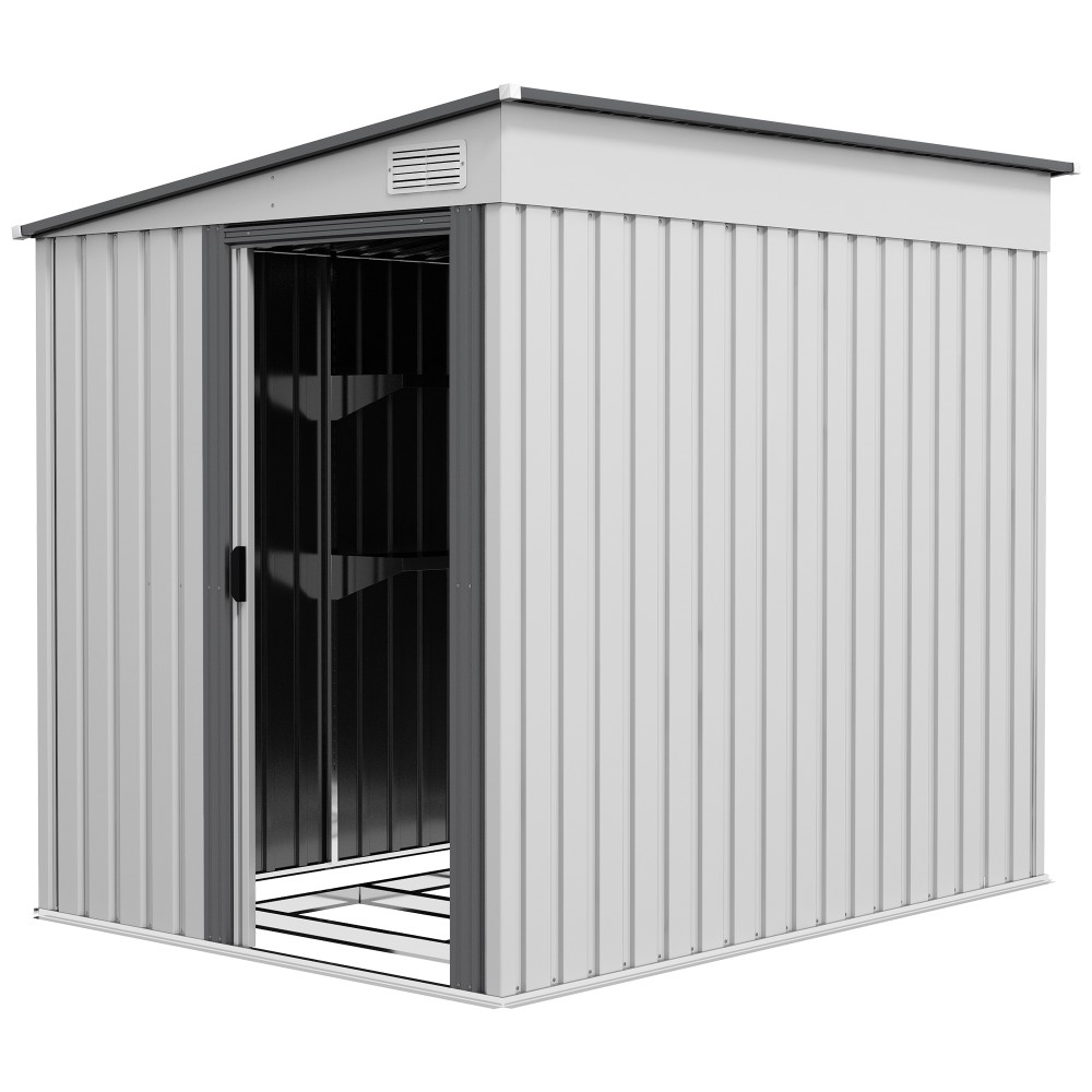 Μεταλλικό υπόστεγο εργαλείων 2,81m² 154x206,5x181 cm υπόστεγο εργαλείων με κλειστή βάση οροφής