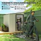 Μεταλλικό υπόστεγο εργαλείων 2,81m² 154x206,5x181 cm υπόστεγο εργαλείων με κλειστή βάση οροφής