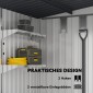 Μεταλλικό υπόστεγο εργαλείων 2,81m² 154x206,5x181 cm υπόστεγο εργαλείων με κλειστή βάση οροφής