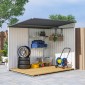 Μεταλλικό υπόστεγο εργαλείων 2,81m² 154x206,5x181 cm υπόστεγο εργαλείων με κλειστή βάση οροφής