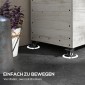Υπερυψωμένο κρεβάτι με ρόδες, ντουλάπι, εσωτερική φόδρα, μεταχειρισμένη εμφάνιση, 110x50x95 cm, λευκό