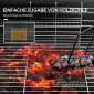 Μεταλλική ψησταριά κάρβουνο BBQ Καπνιστή με Καπάκι Θερμόμετρο Τροχοί Ψητοπωλείο 95x71,5x102 cm Μαύρο