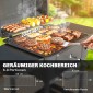 Ψησταριά κάρβουνου Καπνιστή BBQ με καπάκι, θερμόμετρο, ρυθμιζόμενο ύψος, κάρβουνο, τζάκι, σχάρα γκριλ, βοηθητικό τραπέζι, θήκη για τέφρα