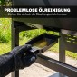 Ψησταριά υγραερίου 9 KW 3 καυστήρες μπάρμπεκιου καροτσάκι γκριλ από ανοξείδωτο χάλυβα με πτυσσόμενη πλαϊνή βάση μπαχαρικών κάτω ράφι 6 γάντζοι