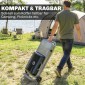 Φορητή ψησταριά υγραερίου 1 καυστήρα 2,5 kW καροτσάκι γκριλ με πτυσσόμενη σχάρα καροτσάκι με θερμόμετρο καπάκι πλαϊνού τραπεζιού