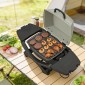 Επιτραπέζια ψησταριά ηλεκτρική 2300W 23x71 cm φορητή ηλεκτρική ψησταριά με αντικολλητική επίστρωση σχάρες σχάρα λίπους