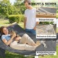 Αιώρα εξωτερικού χώρου 200x140cm, αιώρα δύο στρώσεων με προσκέφαλο, τσάντα περιοδικού, ξύλινα μπαστούνια έως 200kg