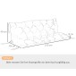 Μαξιλάρι πάγκου 3 θέσεων 150x98x8 cm μαξιλάρι πάγκου με λουράκια, μαξιλάρι πάγκου για έπιπλα κήπου, κούνια βεράντας, χακί