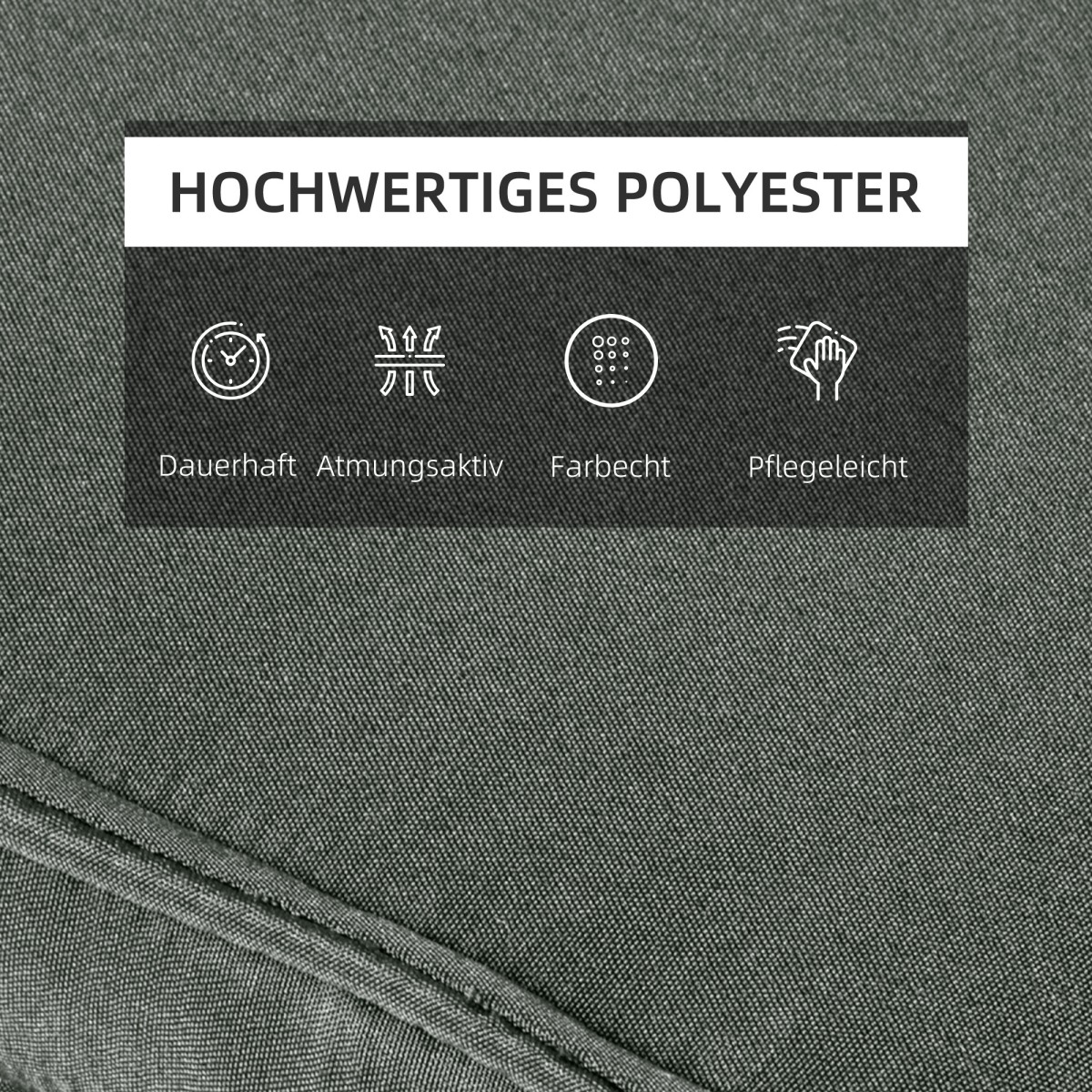 Μαξιλάρι ξαπλώστρας, μαξιλάρι ξαπλώστρας, ξαπλώστρα κήπου με αφαιρούμενο κάλυμμα μαξιλαριού, γκρι 198 x 53 x 5 cm ΜΟΝΟ Μαξιλάρι