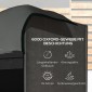 Κάλυμμα κήπου Swing Προστατευτικό κάλυμμα για Hollywood Swing Cover Αδιάβροχο 205 x 124 x 164 cm Σκούρο Γκρι