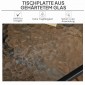 Τραπέζι κήπου αφαιρούμενο μεταλλικό 76x76 cm τραπέζι μπαλκονιού με τρύπα για ομπρέλα, αντιολισθητικό μαύρο