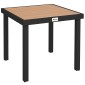 Τραπέζι κήπου πλαστικό 78 x 78 x 74 cm αδιάβροχο πλαίσιο αλουμινίου, τραπέζι μπουφέ, τραπέζι κάμπινγκ για 4 άτομα, τραπέζι μπαλκονιού, τραπέζι βεράντας, τραπεζαρία εξωτερικού χώρου για κήπο, βεράντα, μπαλκόνι, μαύρο