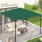 Ανταλλακτικό Garden Gazebo Roof 8 οπές αποστράγγισης νερού Εύκολη συναρμολόγηση Πολυεστέρας Πράσινο 2,98m x 2,98m