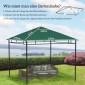 Ανταλλακτικό Garden Gazebo Roof 8 οπές αποστράγγισης νερού Εύκολη συναρμολόγηση Πολυεστέρας Πράσινο 2,98m x 2,98m