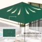 Ανταλλακτικό Garden Gazebo Roof 8 οπές αποστράγγισης νερού Εύκολη συναρμολόγηση Πολυεστέρας Πράσινο 2,98m x 2,98m