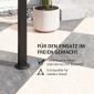 Γκριλ κιόσκι, 2 πλαϊνά ράφια, γάντζοι, ατσάλινο πλαίσιο, 1,1 x 2,3 m, σκούρο γκρι