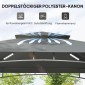 Περίπτερο ψησταριάς με LED 240 x 150 x 258 cm αδιάβροχο κιβώτιο κήπου με στέγη διπλής στρώσης