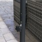 Προβολική ομπρέλα Ø3 m, ανακλινόμενη, περιστρεφόμενη, μανιβέλα χειρός, κουκούλα αέρα, μεταλλικό κοντάρι, σκούρο γκρι