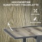 Τραπέζι κήπου, επεκτεινόμενο, εύκολο στο καθάρισμα, πλαίσιο αλουμινίου, όψη ξύλου, 160 x 80 x 75 cm