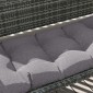 Μαξιλάρι πάγκου 105 x 46 x 12,5 cm μαξιλάρι πάγκου με δεσμούς, μαξιλάρι εξωτερικού καθίσματος για έπιπλα κήπου, πάγκος, γκρι
