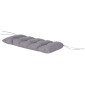 Μαξιλάρι πάγκου 105 x 46 x 12,5 cm μαξιλάρι πάγκου με δεσμούς, μαξιλάρι εξωτερικού καθίσματος για έπιπλα κήπου, πάγκος, γκρι