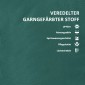 Μαξιλάρι καθίσματος 120 x 47 x 9,5 cm υδατοαπωθητικό μαξιλάρι καρέκλας με δέσιμο, προσκέφαλο, UPF50+ πράσινο
