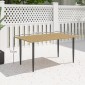 Τραπέζι κήπου 150x90cm, αδιάβροχο τραπέζι μπαλκονιού από ατσάλι, τραπέζι μπαλκονιού με τρύπα για ομπρέλα καφέ