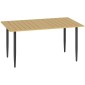 Τραπέζι κήπου 150x90cm, αδιάβροχο τραπέζι μπαλκονιού από ατσάλι, τραπέζι μπαλκονιού με τρύπα για ομπρέλα καφέ