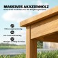 Τραπέζι κήπου 48 x 48 cm αδιάβροχο με ρυθμιζόμενα πόδια σχεδίασης πηχάκι, τετράγωνο