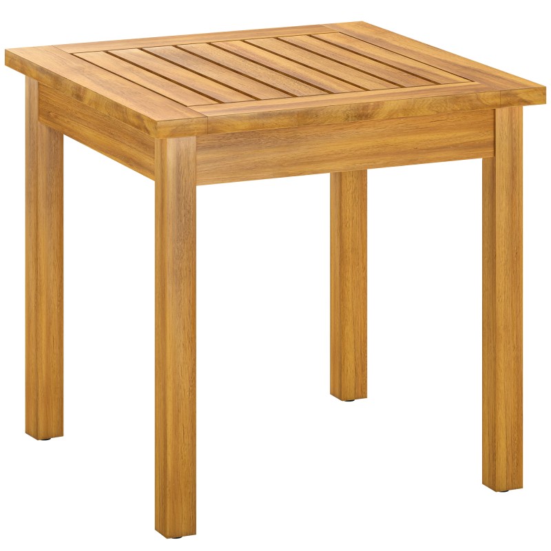 Τραπέζι κήπου 48 x 48 cm αδιάβροχο με ρυθμιζόμενα πόδια σχεδίασης πηχάκι, τετράγωνο