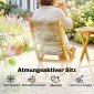 Σετ επίπλων μπαλκονιού 3 τεμαχίων πολυρατάν πτυσσόμενο σετ έπιπλα κήπου με τραπέζι 2 καρέκλες, αναπνεύσιμο