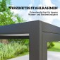 Σετ επίπλων κήπου ομάδα καθιστικών 150 x 80cm τραπέζι με 6 αναπνέουσες καρέκλες με ξύλινο ατσάλι μαύρο πλαίσιο