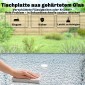 Σετ επίπλων κήπου ομάδα καθιστικών 119 x 68 εκ. γυάλινο τραπέζι με 6 πτυσσόμενες καρέκλες ομπρέλα νερού κυματιστό σχέδιο γκρι
