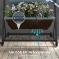 Plant Stairs Flower Stairs Ράφι φυτών Stackable Weather Resistant 65 x 67 x 145 cm Γκρι + Μαύρο