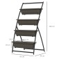 Plant Stairs Flower Stairs Ράφι φυτών Stackable Weather Resistant 76cm x 79cm x 162cm Καφέ