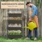 Plant Stairs Flower Stairs Ράφι φυτών Stackable Weather Resistant 76cm x 79cm x 162cm Καφέ