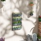 Plant Stairs Flower Stairs 8 Plant Boxes Stackable Weather Resistant 52,5 x 14 x 90 cm Γκρι + Μαύρο