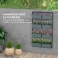 Plant Stairs Flower Stairs 8 Plant Boxes Stackable Weather Resistant 52,5 x 14 x 90 cm Γκρι + Μαύρο