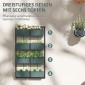 Plant Stairs Flower Stairs 8 Plant Boxes Stackable Weather Resistant 52,5 x 14 x 90 cm Γκρι + Μαύρο