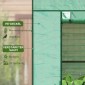 Θερμοκήπιο φιλμ θερμοκηπίου ντομάτας με δίχτυ ρολού παραθύρου δίρριχτη οροφή 196 x 77 x 197 cm πράσινη