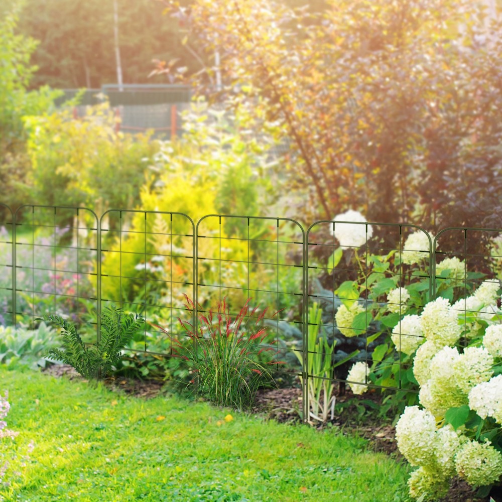 Σετ καφασωτές, 6 μεταλλικές πέργκολες για αναρριχητικά φυτά, ατσάλι, 40 x 90 cm, πράσινο
